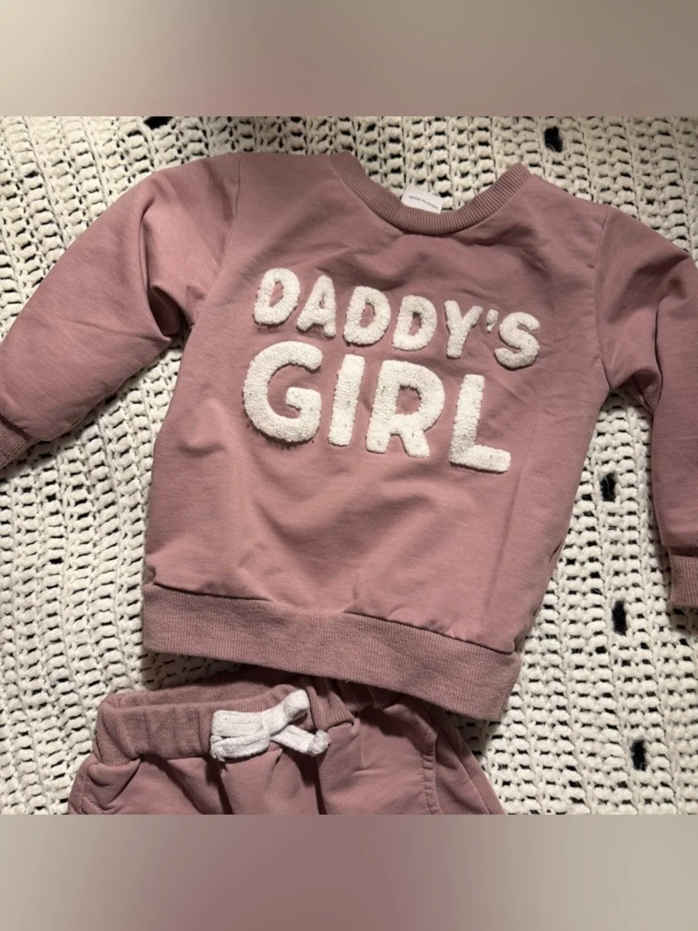 Dusty Rose "Daddy's Girl" Sweatshirt & Joggers Set - Picture 3 of 5